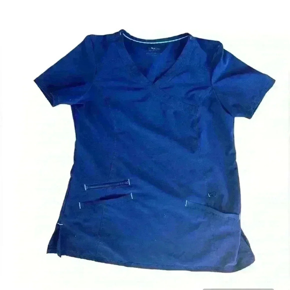 Navy Scrub Top Loose Fit Small - Picture 1 of 1